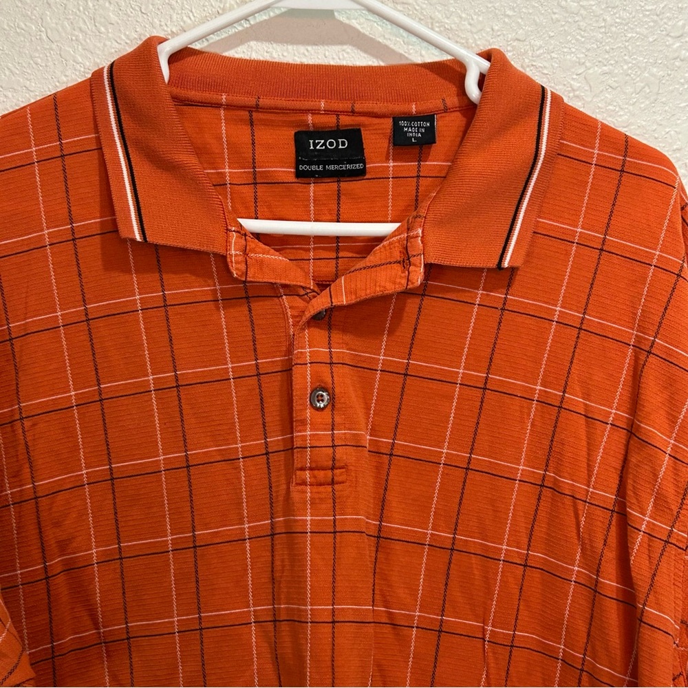 IZOD Men's Orange Polo‎ Shirt Size Large